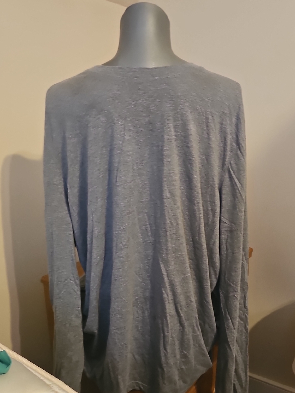 Sonoma Men's Heathered Slate Long-Sleeve Crew Neck Shirt